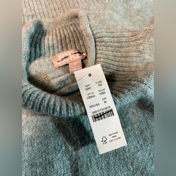 J.Crew Rollneck™ sweater in Supersoft yarn in heather blue smoke - Picture 6 of 6